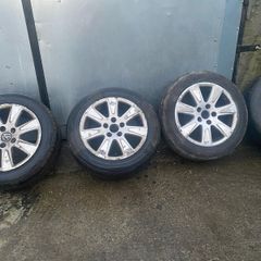 5x112 allloys 16inch.    3 brand new tyres one will need changed