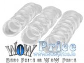 100Pcs 21mm Round Clear Plastic Coin Holder Capsules