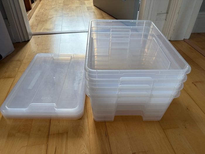 IKEA Samla Storage Boxes with lid x 4