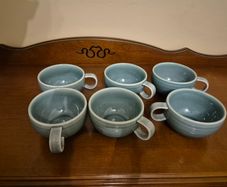 Set of 6 large ceramic cups