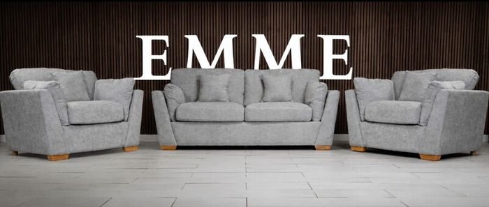 Emme 3+2 or 3+1+1 Grey Fabric Sofa Set