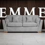 Emme 3+2 or 3+1+1 Grey Fabric Sofa Set Image 2