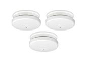3 pack Mesh Smoke Detector 10 Years with Magnetic Holder, Networkable Fire Alarm with Photoelectric Sensor