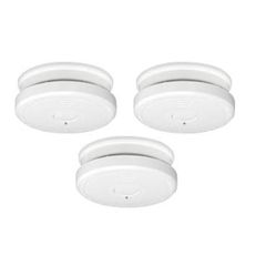 3 pack Mesh Smoke Detector 10 Years with Magnetic Holder, Networkable Fire Alarm with Photoelectric Sensor