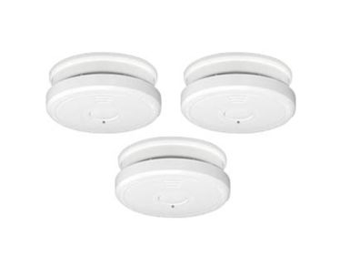 3 pack Mesh Smoke Detector 10 Years with Magnetic Holder, Networkable Fire Alarm with Photoelectric Sensor