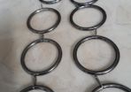 Metal  35mm Curtain Rings. (34) Colour-Gun Metal.(35 mm Pole).