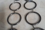 Metal  35mm Curtain Rings. (34) Colour-Gun Metal.(35 mm Pole).