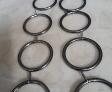 Metal  35mm Curtain Rings. (34) Colour-Gun Metal.(35 mm Pole).