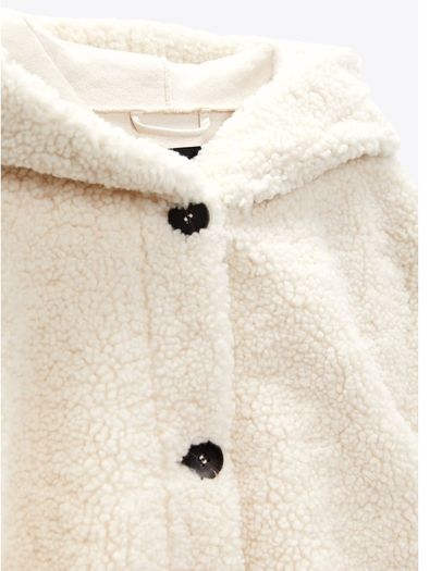 Zara Faux Shearling Jacket with Hood XXL