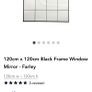 120cm x 120cm EZ Living Black Frame Mirror Image 3