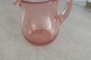 Vintage Pink glass creamer milk jug great condition.