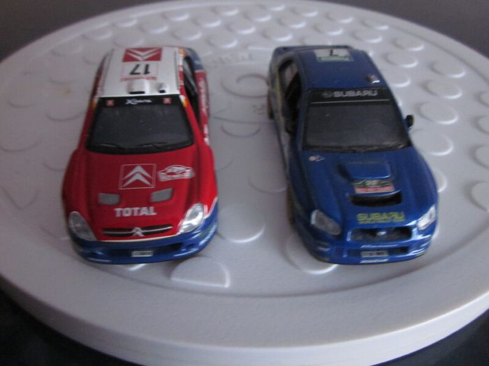 Two WRC Toy Rally Cars