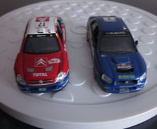 Two WRC Toy Rally Cars