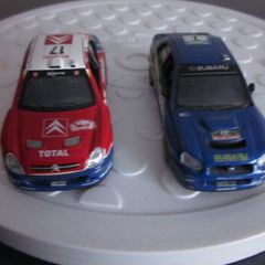 Two WRC Toy Rally Cars