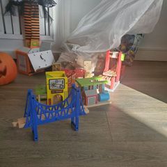 wooden train tracks
