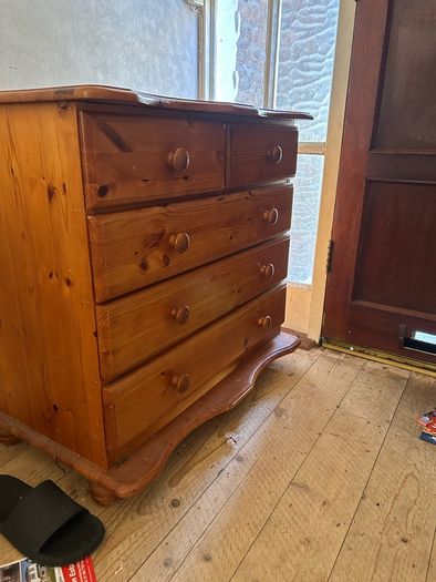 pine dresser and divan bed base