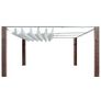 Gazebo with Roof Poly Rattan 400x400x200 cm Brown and Cream Image 2