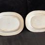Vintage / Antique x2 Medium Size Blue Willow Oval Serving Platters Image 6
