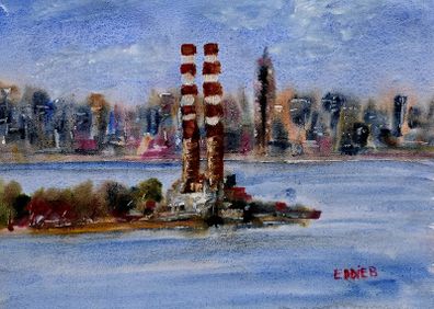 poolbeg...new York watercolour