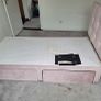 Pink bed frame with headboard Image 3