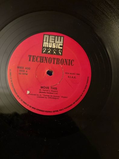 Technotronic Move This and  Rockin Over The Beat 1990 Italian 12 inch Limited Edition