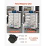 Rolling Cart with Drawers, Double Row 15 Drawer Storage Organizer, Mobile Utility Cart with Chrome Steel Frame, Universal Casters & 2 Brakes, for Office, Classroom, Craft Room, Studio, Garage Image 3