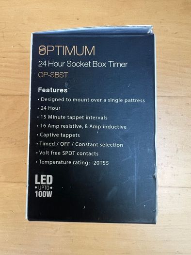 Optimum 24 Hour Socket Box Timer - OP-SBST