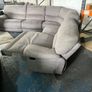 Light grey corner recliner sofa couch Image 7
