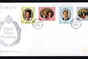 1972 Jersey Royal Silver Wedding of Queen Elizabeth II and Prince Philip Commemorative Stamps First Day Cover (FDC)