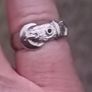 Vintage Irish Sterling Silver Buckle Ring Image 2
