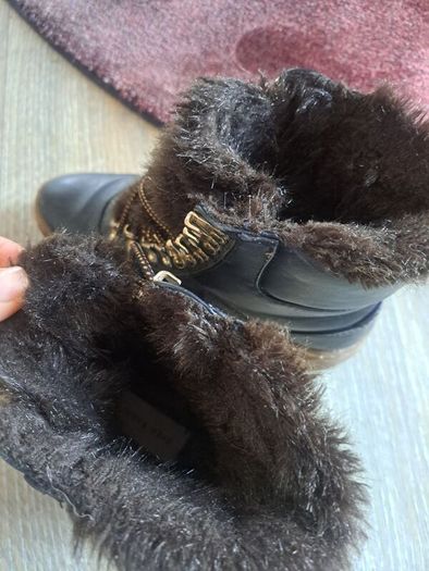 Zara winter ski fur boots uk4.5 37