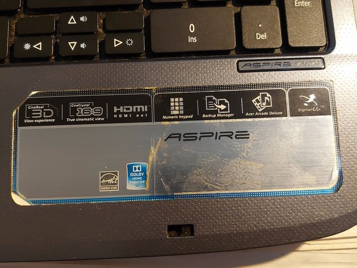 ACER ASPIRE 5738, Model No MS2264, Intel Core 2 Duo CPU T9550, 2.67GHz, 4GB Ram, 500GB HDD, Windows 7 32 bit, Firefox, Opera, Chrome and VLC