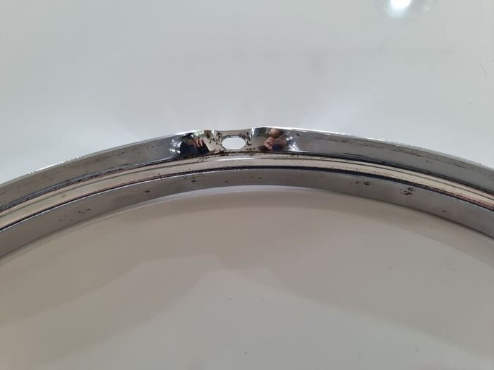 Ludwig 1970s genuine 14" triple flange hoops 6 hole lug ear
