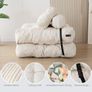 Folding Sofa Bed, Convertible Sleeper Chair with Pillow Foldable Mattress with Back Support, Portable Fold Out Chair Bed Comfy Floor Sofa Lounge for Living Room Bedroom, Beige Image 4