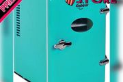 Retro 4L 6 Can Portable Mini Fridge Compact Refrigerator for Bedroom Skincare Cosmetic Beauty Personal Cooler 12V and AC Cords, Desktop Accessory for Home Office Car Dorm Travel (FREE POSTAGE)