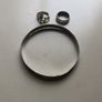 Sterling Silver 1 Claddagh Ring and 1 Other. 1 Bangle Image 4