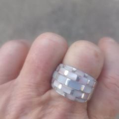 Stunning Mother Of Pearl Sterling Silver Ring