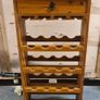 Solid Wooden Wine Rack Cabinet with Drawer and Glass Holders Image 2
