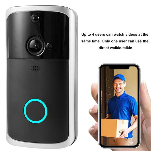 Smart Doorbell Video Camera Alarm Phone Security Wireless SD Card Record