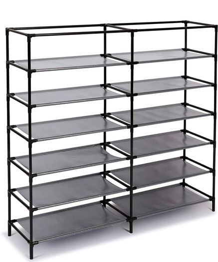 Shoe Rack 7 Tier Canvas,Shoe Cabinet,Shoe Rack Standing for Living Room,Hallway,Shoes Storage Organizer for 36 Pair of Shoes with Dustproof Cover,110cm 115cm 30cm (FREE POSTAGE)