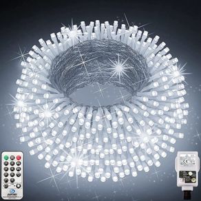 String Lights, 120m 1000 LED Super Long Fairy Lights 8 Modes with Remote & Timer for Indoor Outdoor Christmas Birthday Wedding Home Garden Lawn Holiday Party Tree Decorations (Cool White)