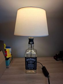 Jack Daniels whiskey bottle lamp