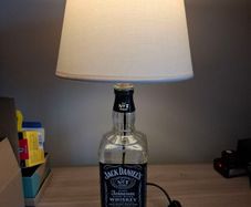 Jack Daniels whiskey bottle lamp