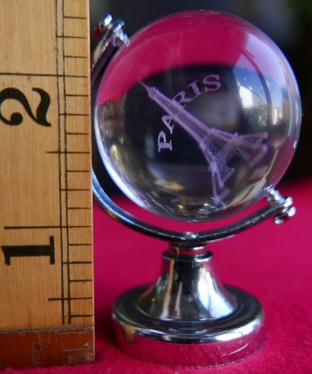 3d Laser Engraved Crystal Sphere with a Sandblasted