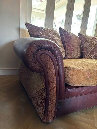 Vintage Tetrad Cleveland 3 & 4 seater sofa suite with footstool
