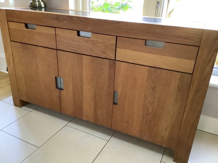 Oak Sideboard with Stone Insert - Richard Stamp