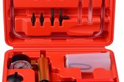 Vacuum Pump Brake Pump Tester Set Vacuum Gauge and Brake Bleeder Kit for Car with Adapters Housing Metal Handle