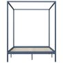 Canopy Bed Frame Grey Solid Pine Wood 6FT Super King Image 2