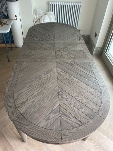 Monroe dark oak extendable dining table