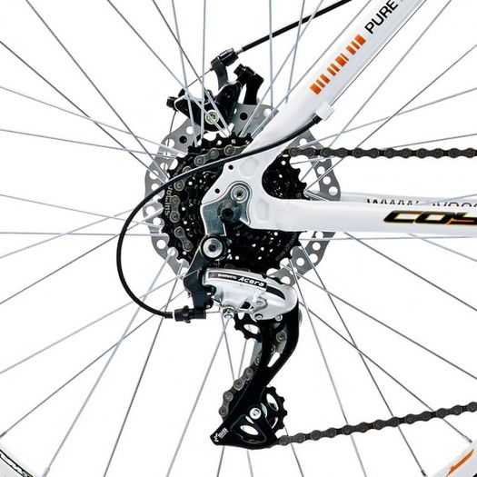 18" Coyote Minnesota Gents Alloy FS Disc, 24 Speed, White/Black